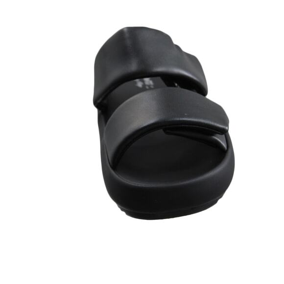 Women Sandals Unbranded Women Wide Strap Black Sandals Size 7 - Picture 6 of 7